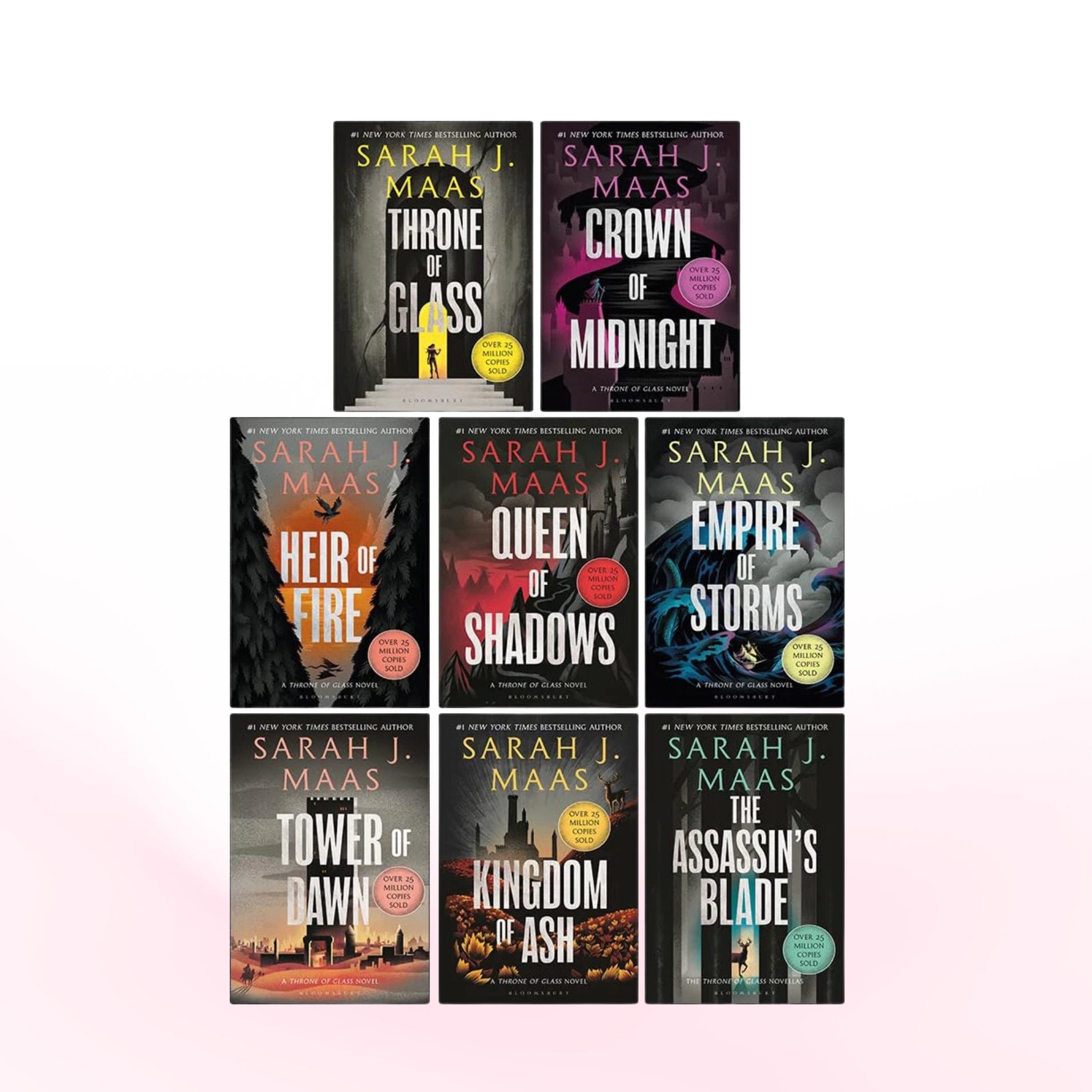 Throne of Glass Complete Collection by Sarah J. Maas | Full Series Box Set | Bestselling Fantasy Books Gift